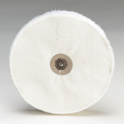 Loose White Muslin Buff – Leather Center, 3″ x 40 Ply