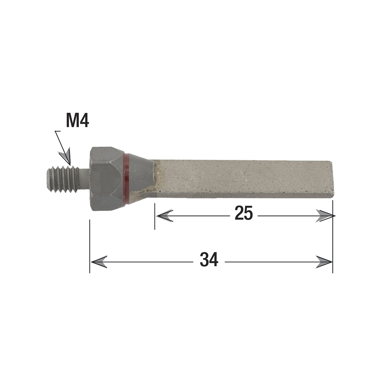 Mounted Diamond Stones – Flat 6×1.5×25, 200 grit