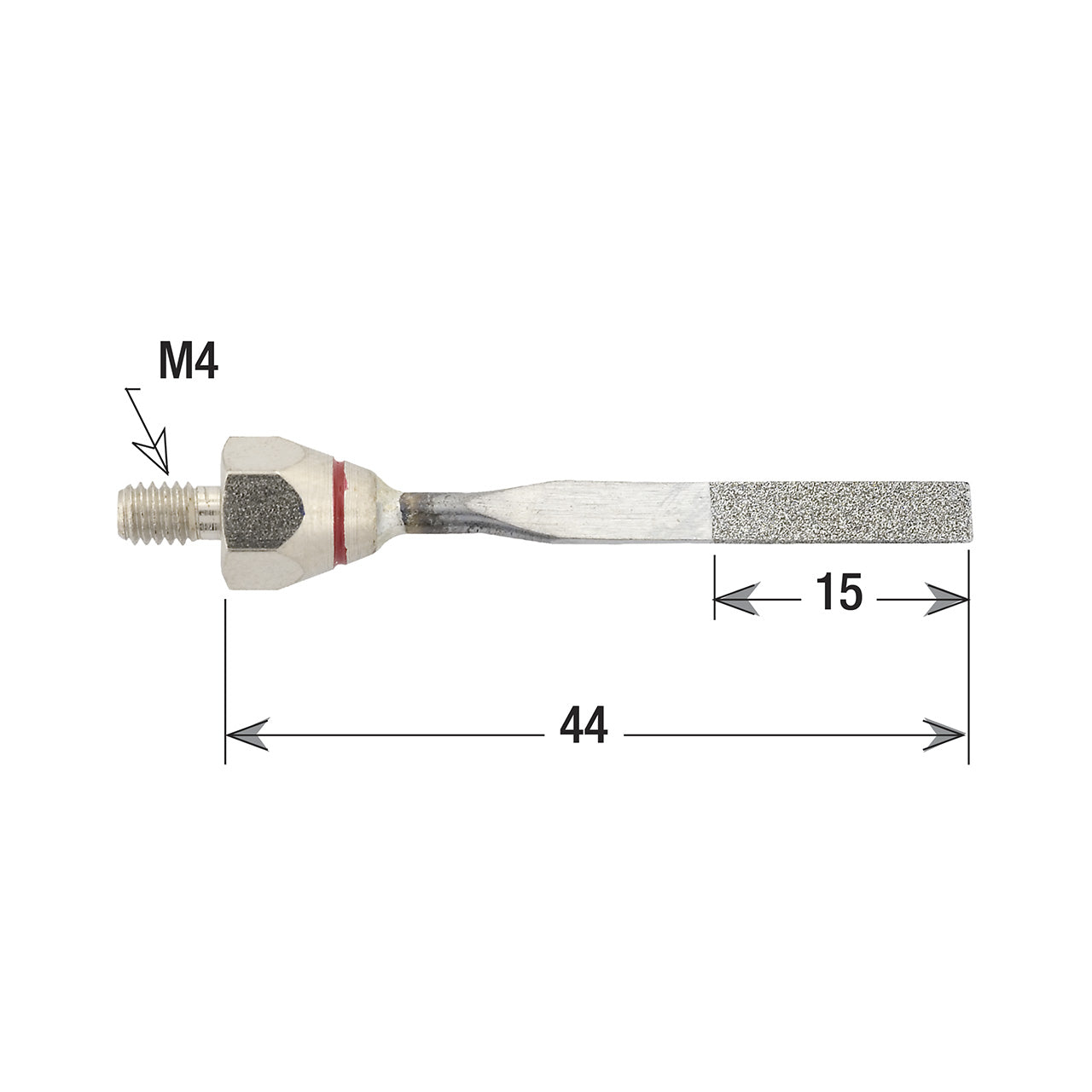 Mounted Diamond Files – Chisel 4x 0.8>0.5 x15, 320 grit Online