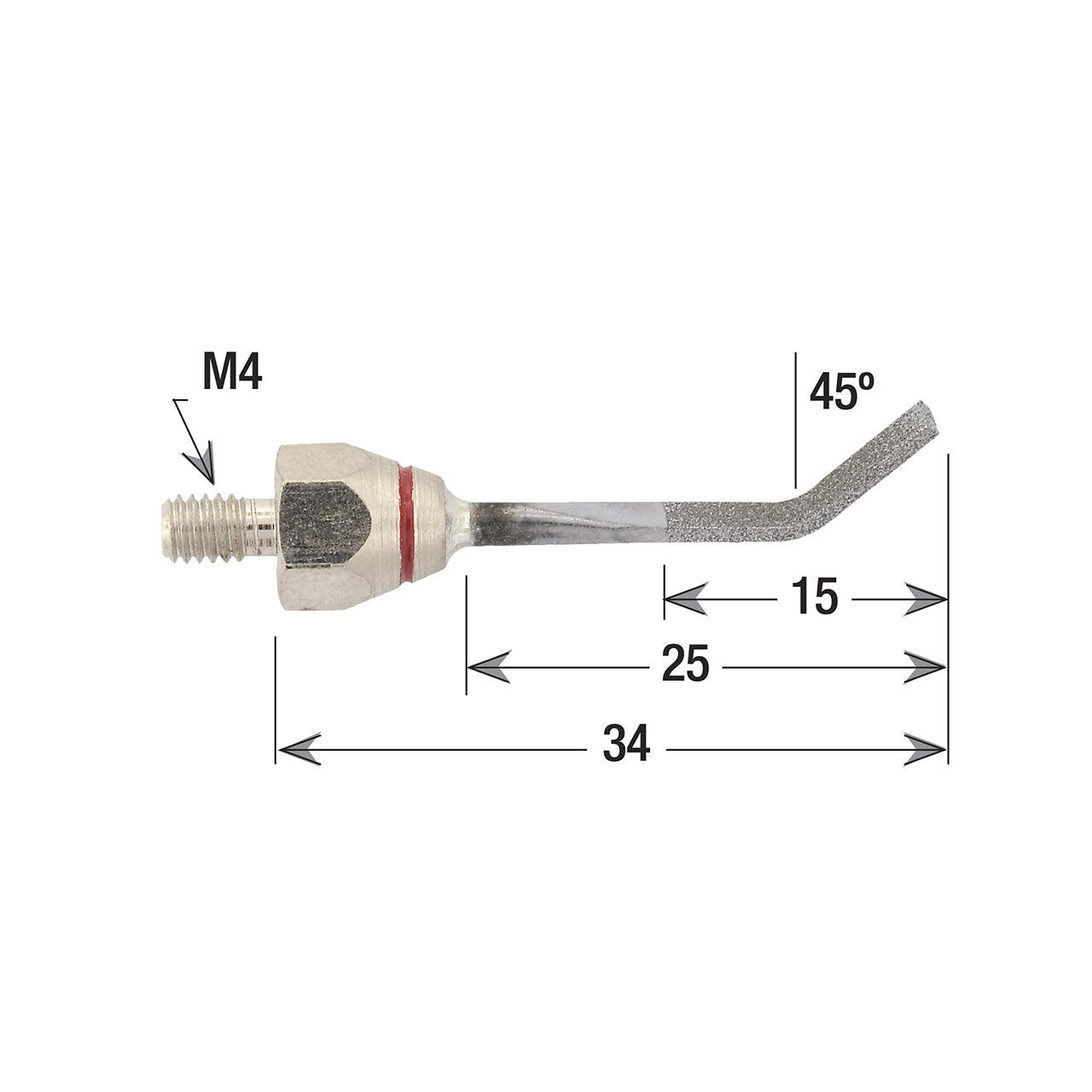 Mounted Diamond Files – 45 Arm, 320 Grit