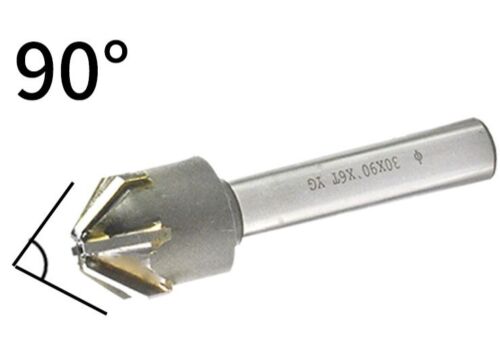 20mm (90 Degree) Shank 12mm Carbide Tip Chamfer Cutter