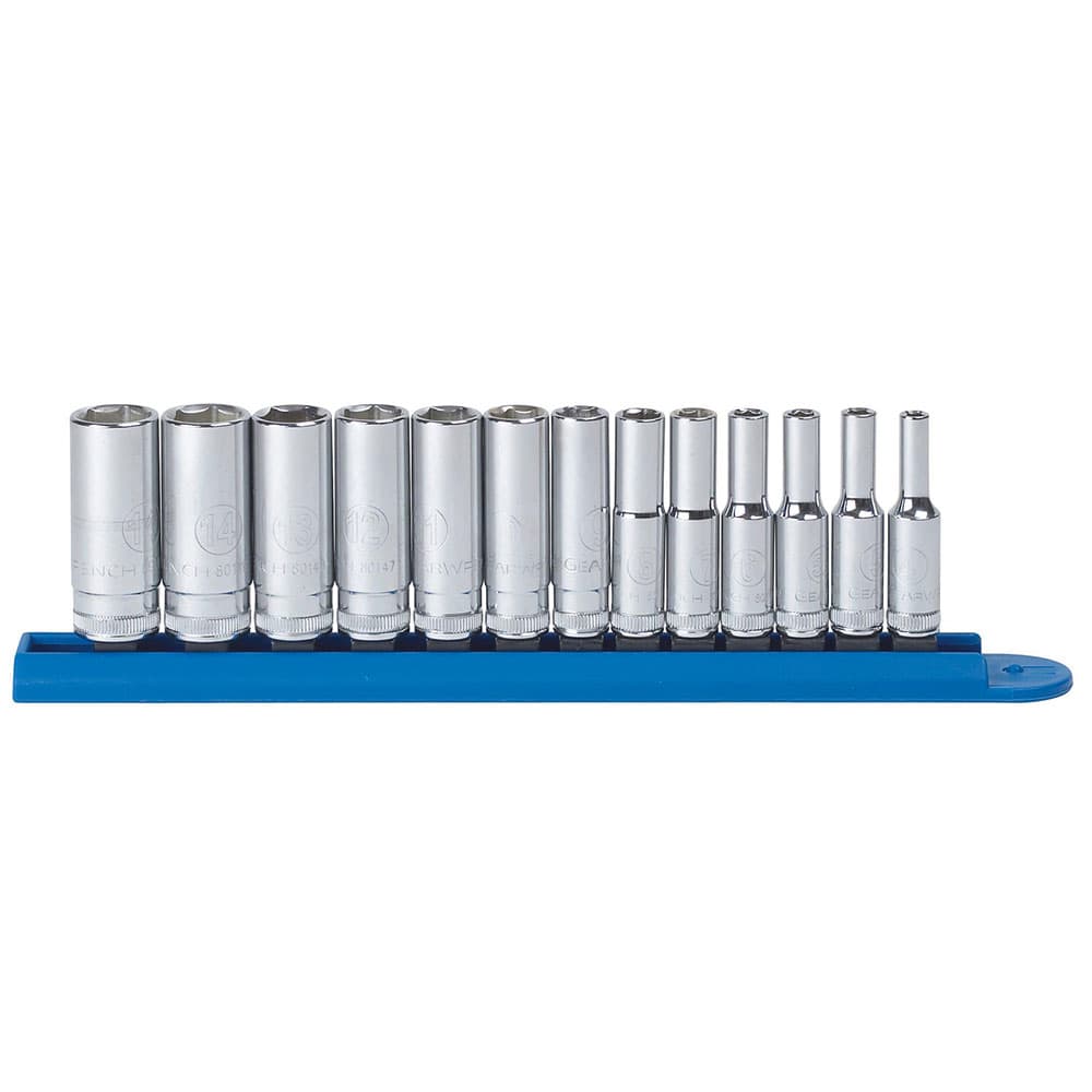 GearWrench 80304 13 Pc. 1/4″ Drive 6 Point Deep Metric Socket Set Online now