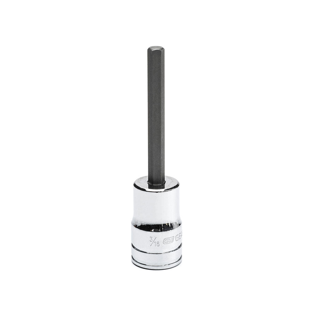 GearWrench 82524 3/8″ Drive Mid Length Hex Bit SAE Socket 3/16″