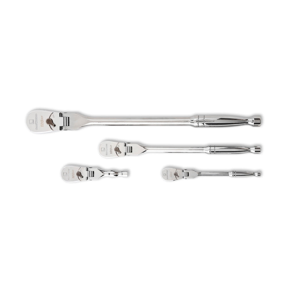 GearWrench 81230XP 4 Pc. 1/4″, 3/8″ & 1/2″ Drive 120XP Flex Head Teardrop Ratchet Set Online Sale