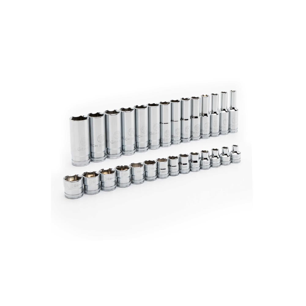 GearWrench 86540 28 Pc. 3/8″ Drive 6 Point Standard and Deep Socket Set