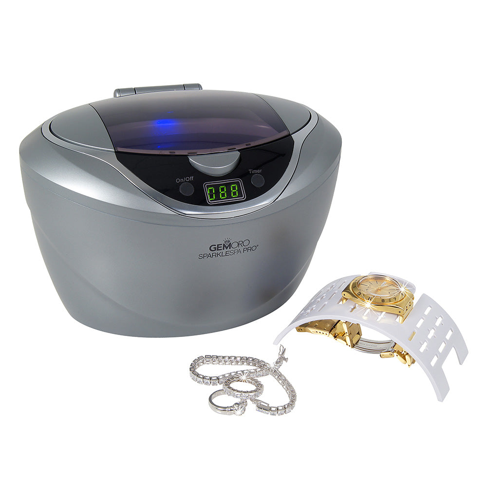 Slate GEMORO® SparkleSpa Pro® Personal Ultrasonic Jewelry Cleaner Supply