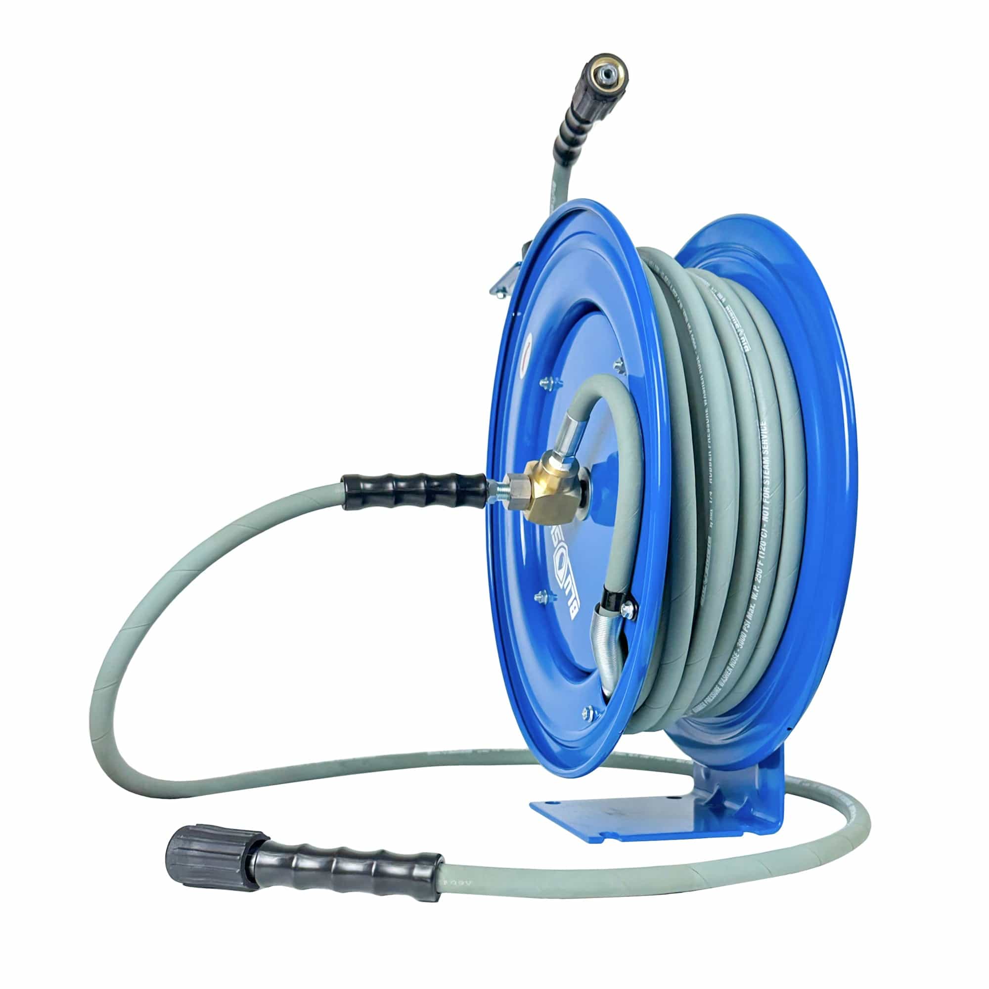 BluShield Rubber Pressure Washer Hose Reel 1/4″ x 100′