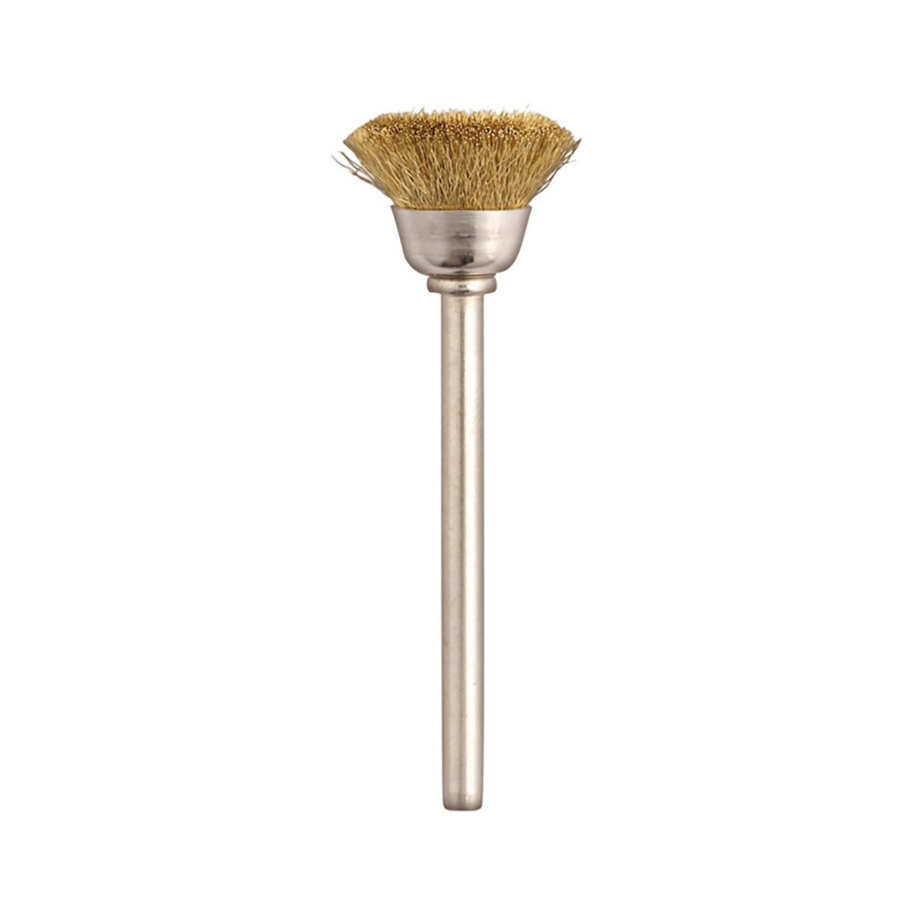 SUPRA® “MM” #772 Brass Cup Brushes – 3mm Shank (Pkg. of 12)