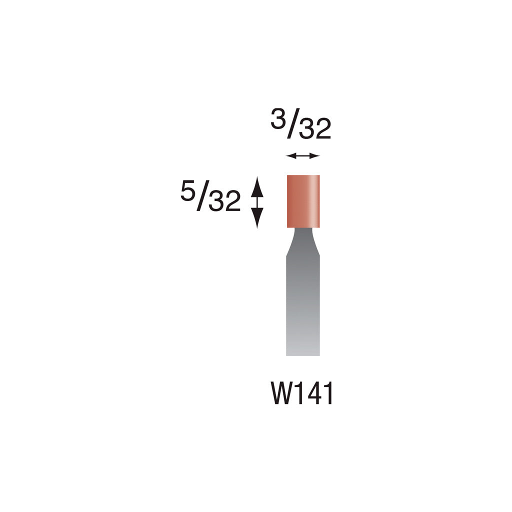 W141 Red Mounted Points 1/8″ Shank (Pkg of 24)