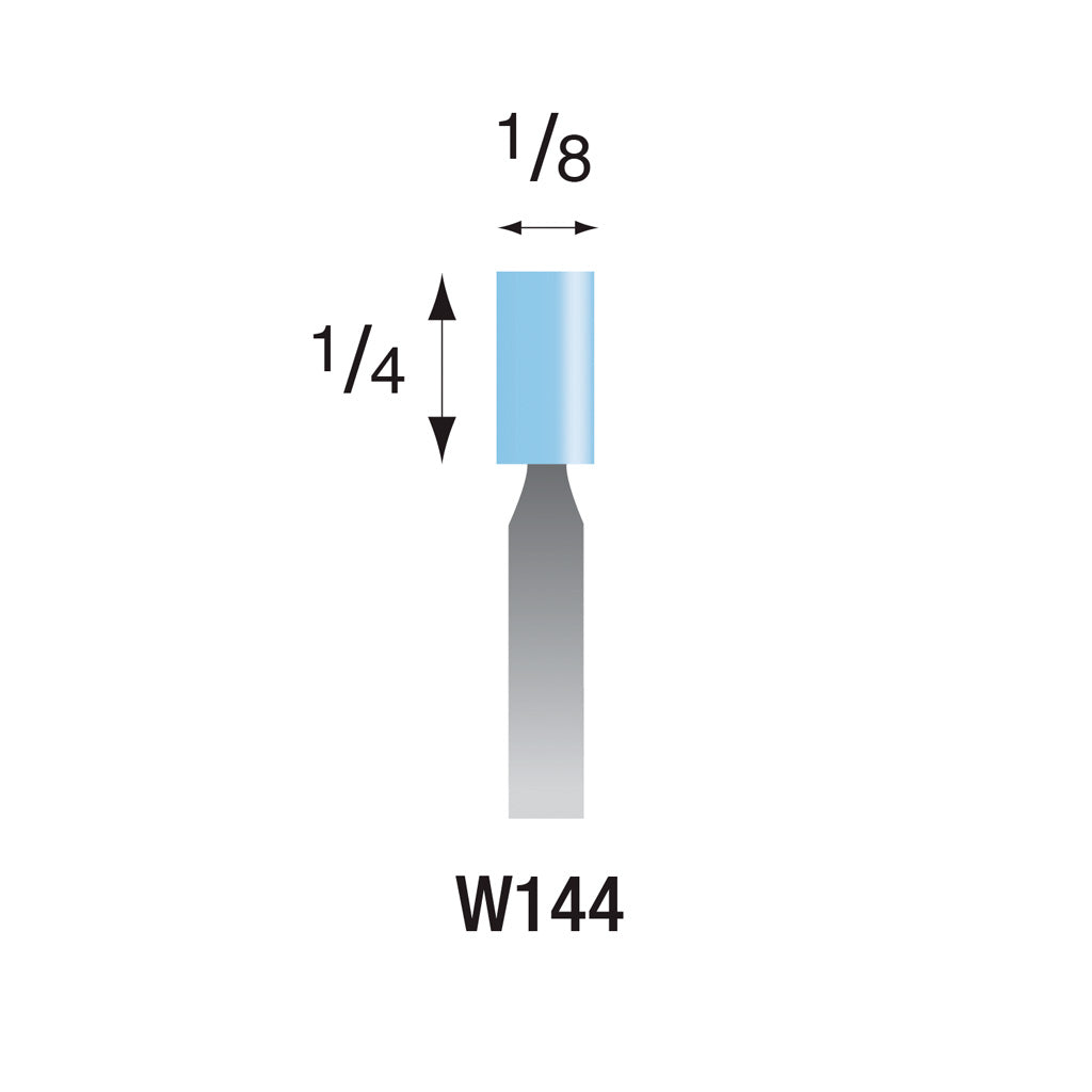 W145 Light Blue Mounted Points 3mm Shank (Pkg of 24)