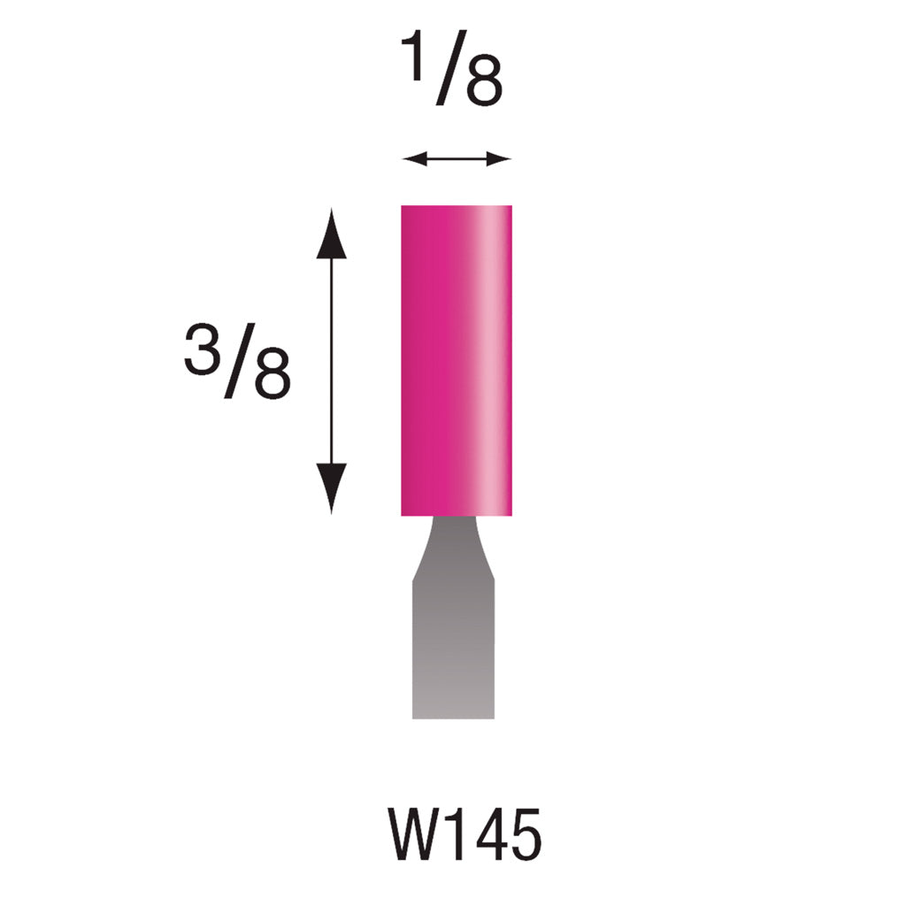 W145 Pink Mounted Points 3mm Shank (Pkg of 200)