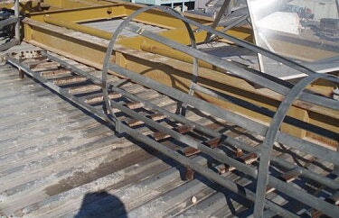 Steel Ladder with Safety Cage
