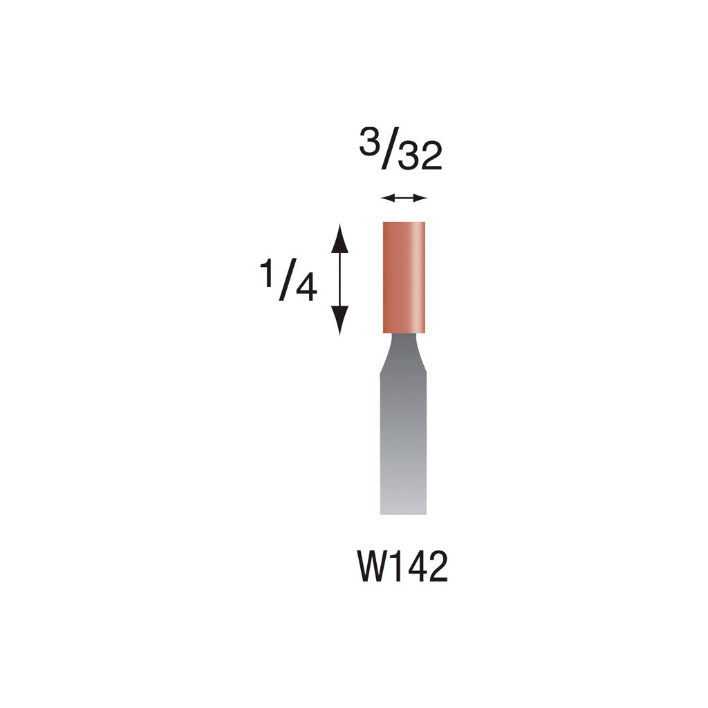 W142 Red Mounted Points 1/8″ Shank (Pkg of 24)