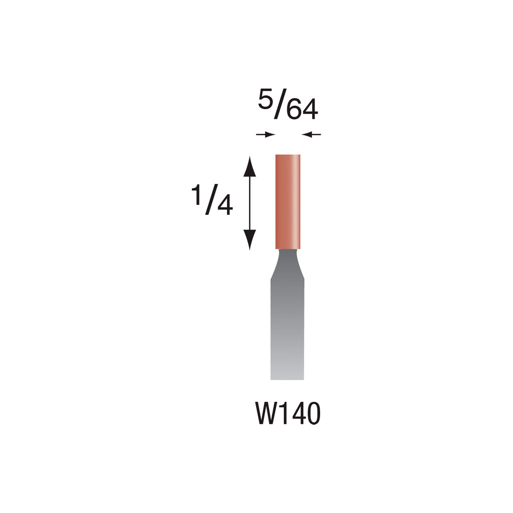 W140 Red Mounted Points 3mm Shank (Pkg of 24)