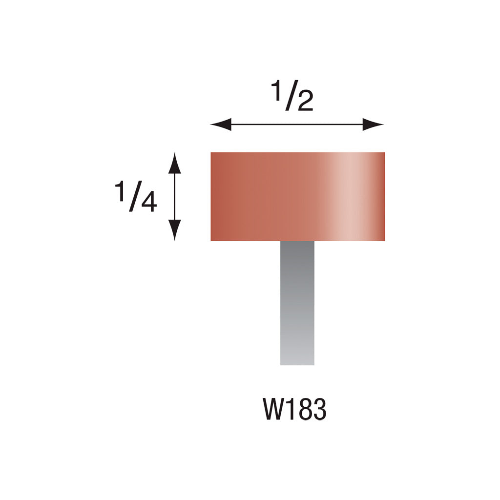 W183 Red Mounted Points 1/8″ Shank (Pkg of 24)