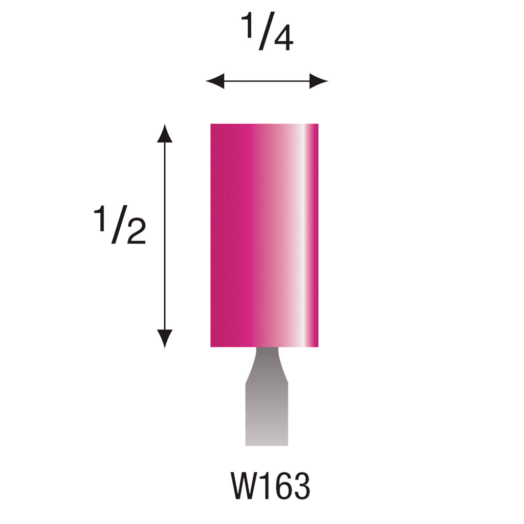 W163 Pink Mounted Points 3mm Shank (Pkg of 200)