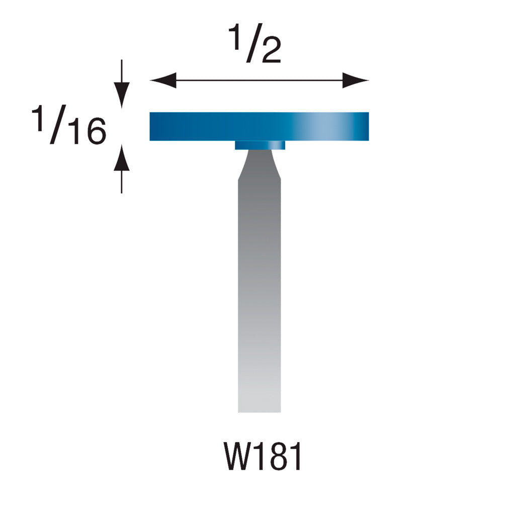 W181 Blue Mounted Points 1/8″ Shank (Pkg of 24)