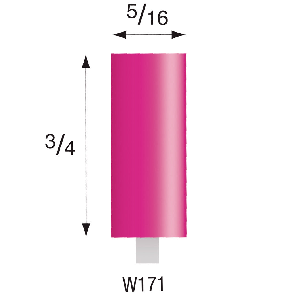 W171 Pink Mounted Points 3mm Shank (Pkg of 24)