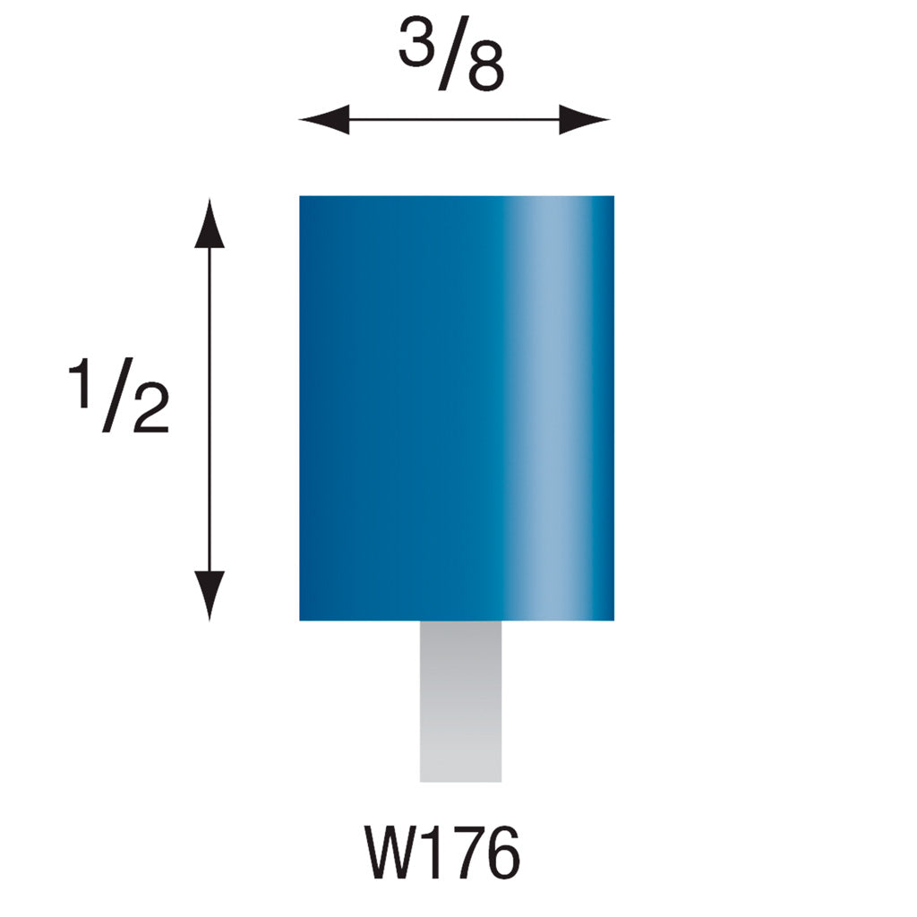 W176 Blue Mounted Points 3mm Shank (Pkg. of 200)