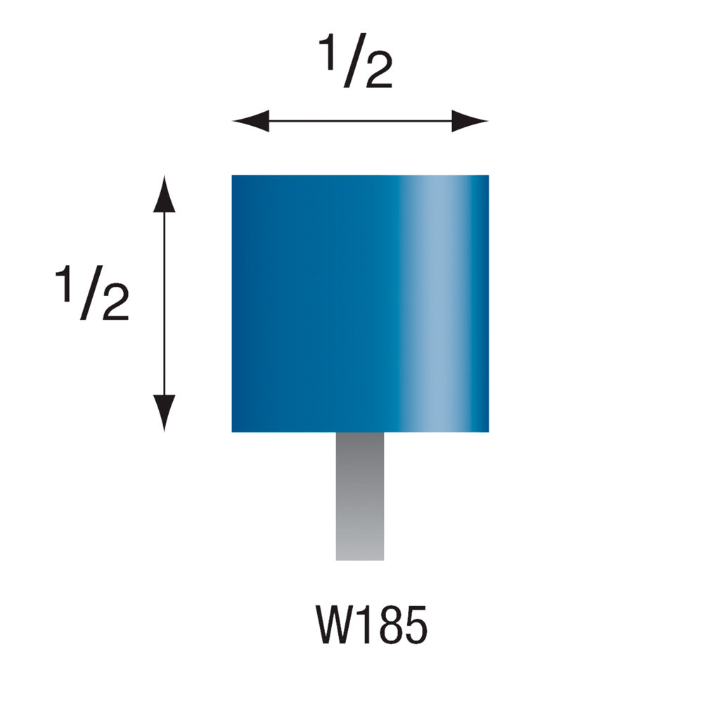 W185 Blue Mounted Points 3mm Shank (Pkg of 24)