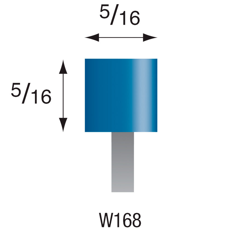 W168 Blue Mounted Points 3mm Shank (Pkg of 24)