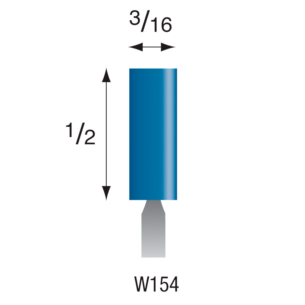 W154 Blue Mounted Points 1/8″ Shank (Pkg of 24)