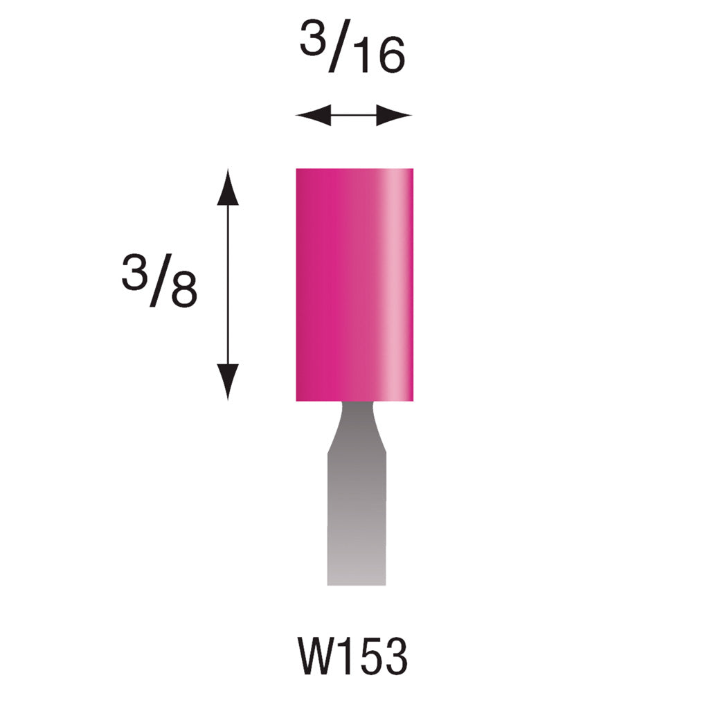 W153 Pink Mounted Points 3mm Shank (Pkg of 200)