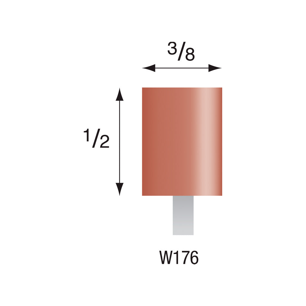 W176 Red Mounted Points 1/8″ Shank (Pkg of 24)