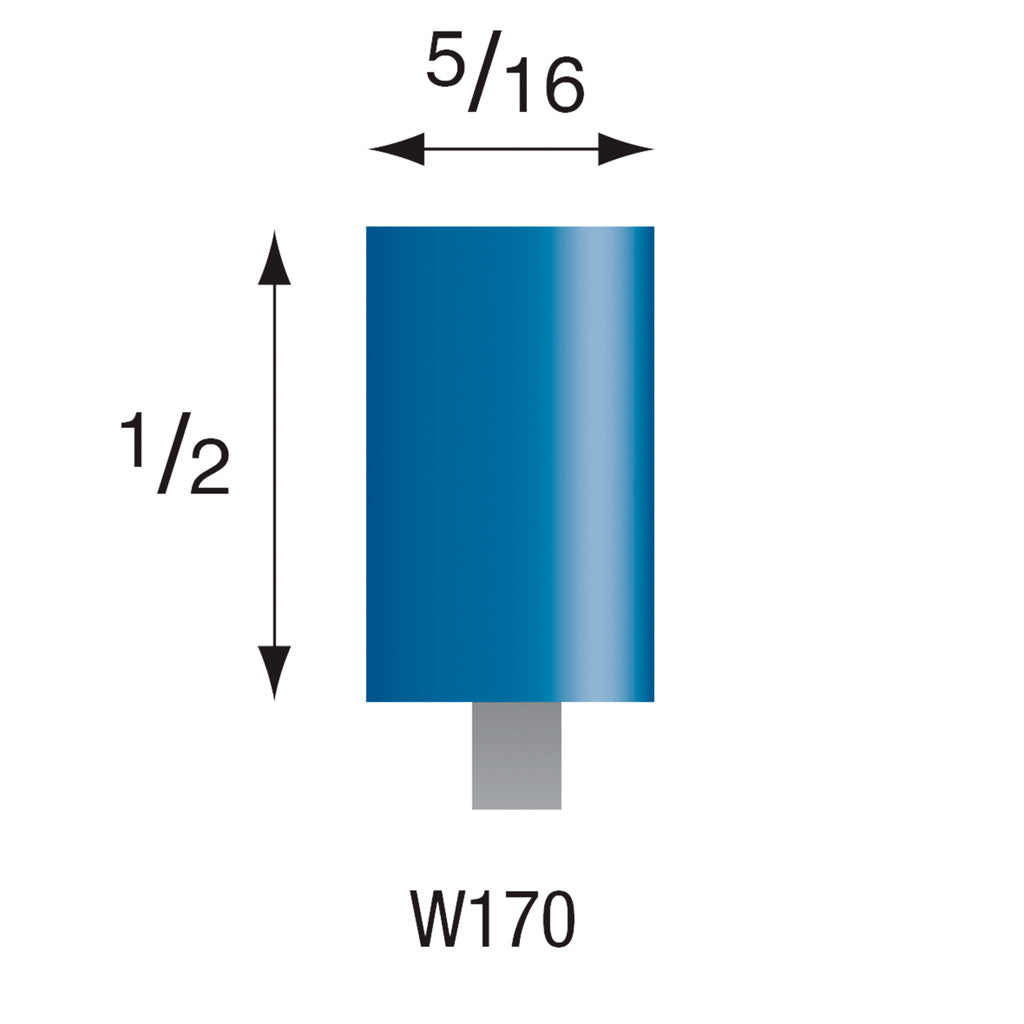 W170 Blue Mounted Points 3mm Shank (Pkg of 24)
