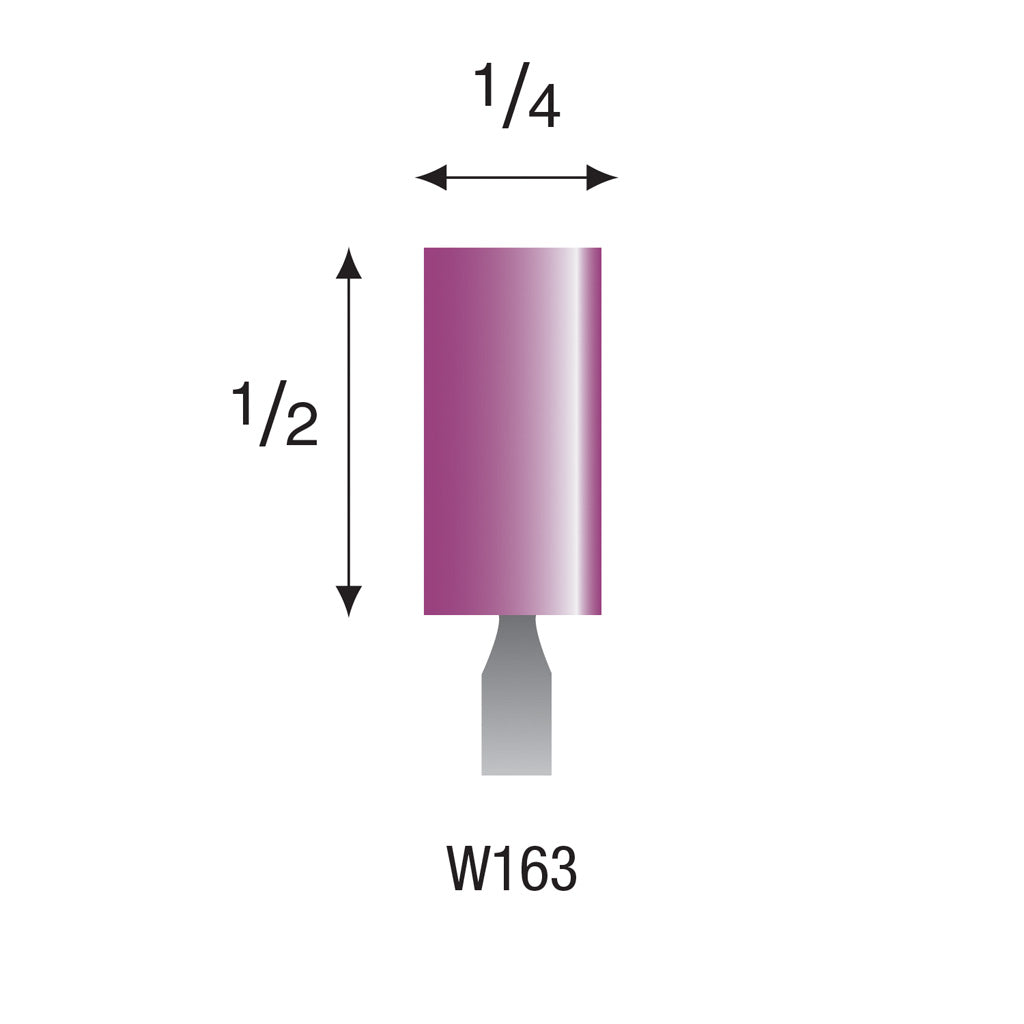 W163 Purple Mounted Points 3mm Shank (Pkg of 24)