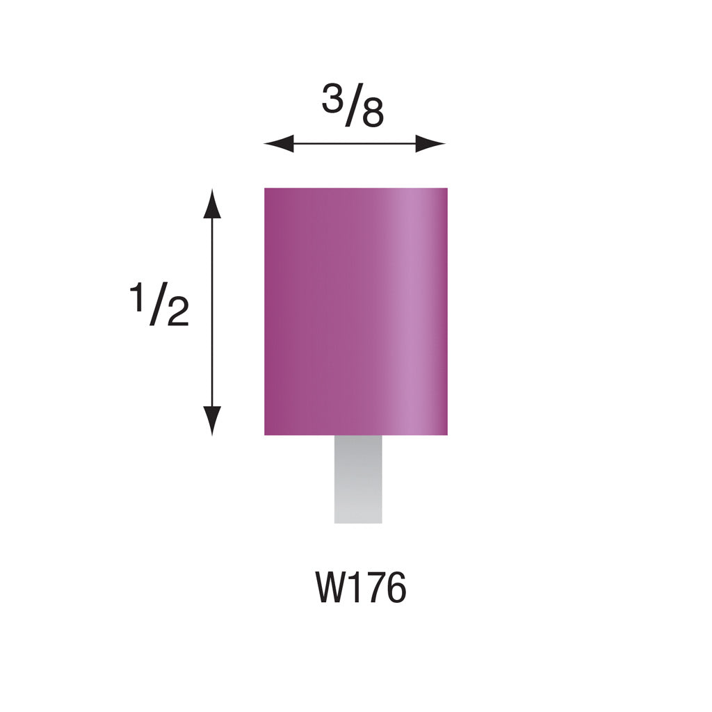 W176 Purple Mounted Points 3mm Shank (Pkg of 24)