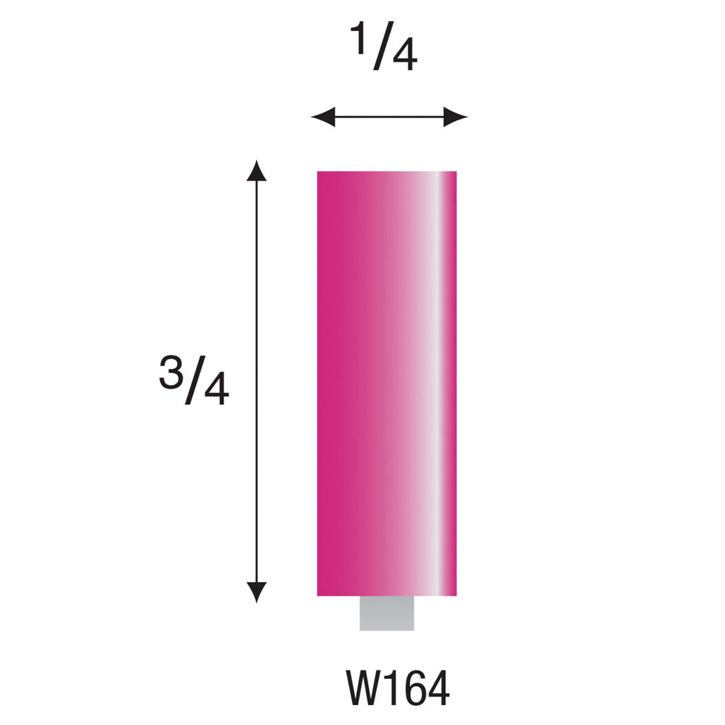 W164 Pink Mounted Points 1/8″ Shank (Pkg of 24)