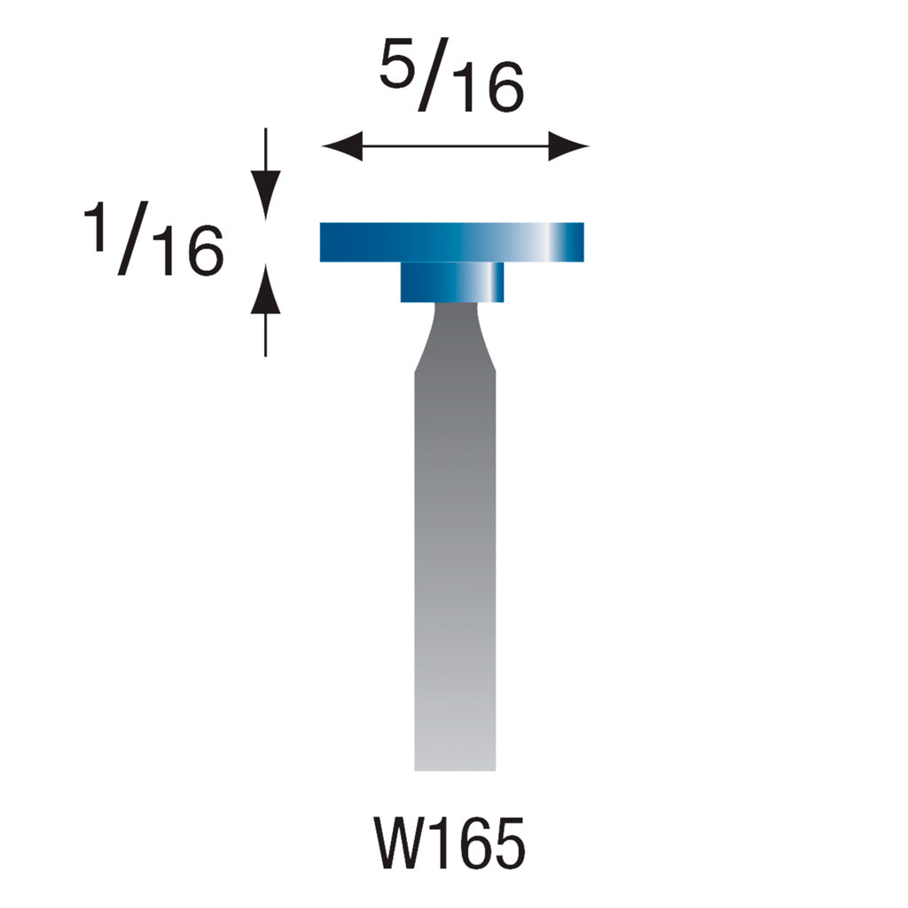 W165 Blue Mounted Points 1/8″ Shank (Pkg of 24)