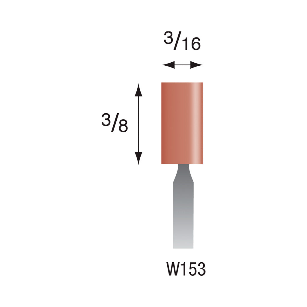 W153 Red Mounted Points 1/8″ Shank (Pkg of 24)