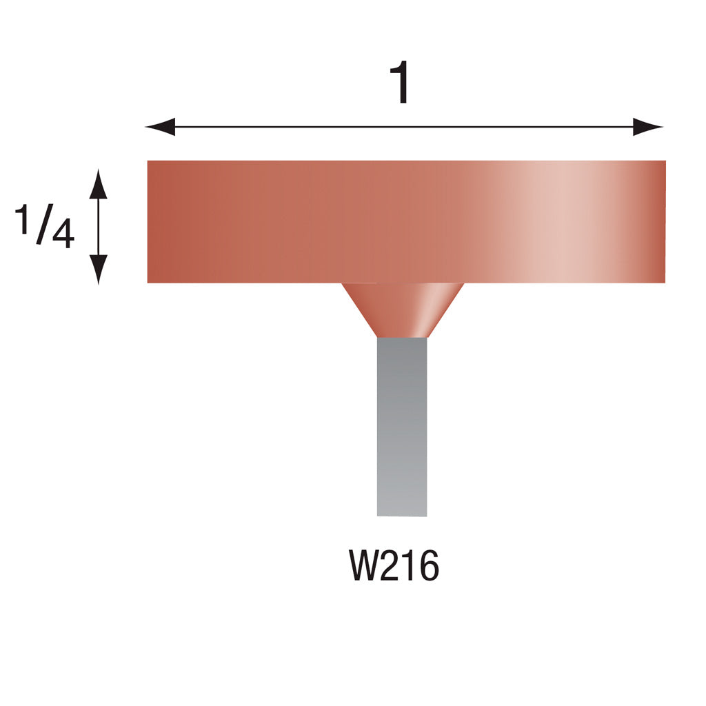 W216 Red Mounted Points 1/8″ Shank (Pkg of 24)