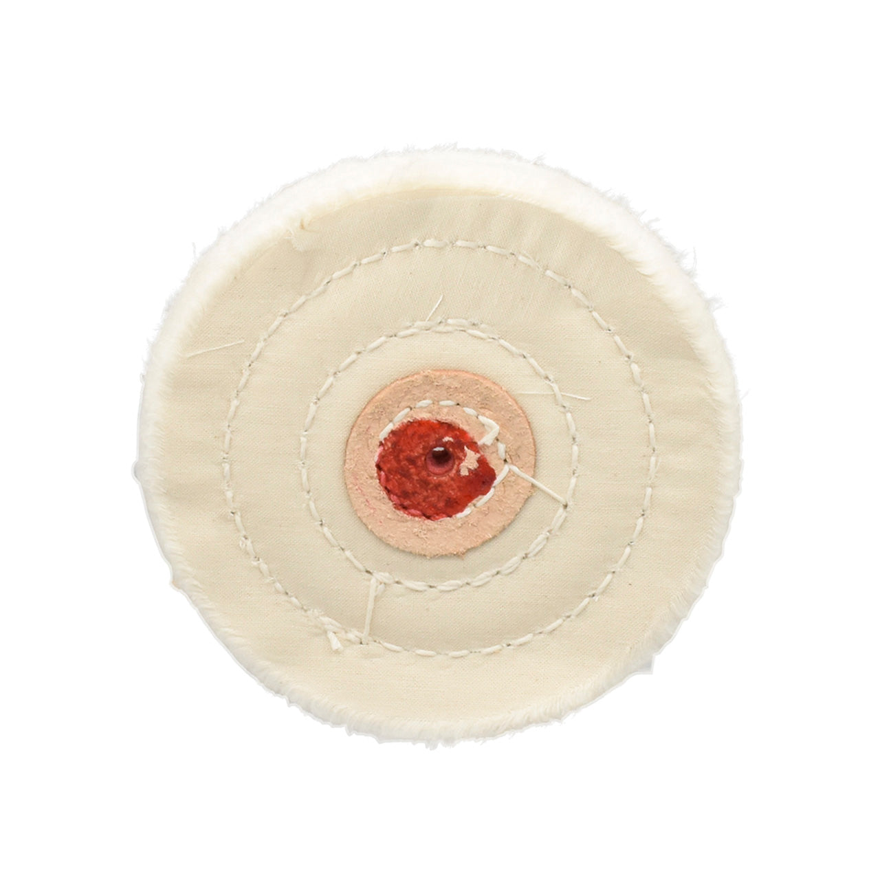 White Muslin Buff – 4″ x 40 Ply, Stitched Hot on Sale