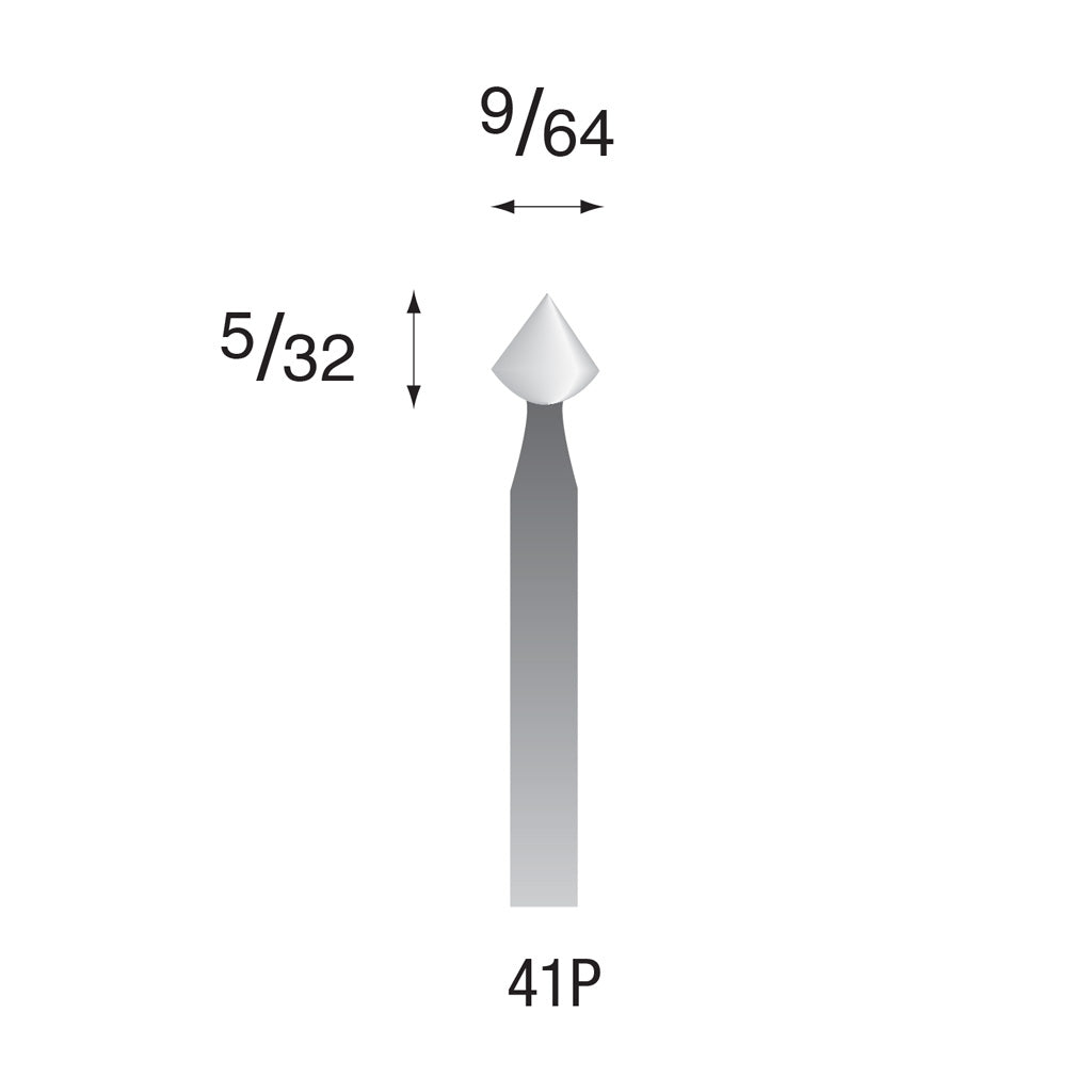 White Polishing Points 3/32″ Shank – 41P (Box of 72