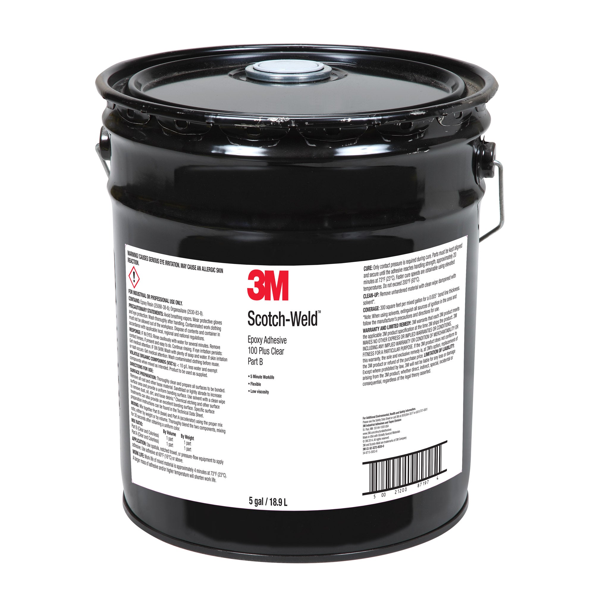 3M Scotch-Weld 100 Plus Clear Epoxy in 5 Gallon Pails – Part A & B Online now