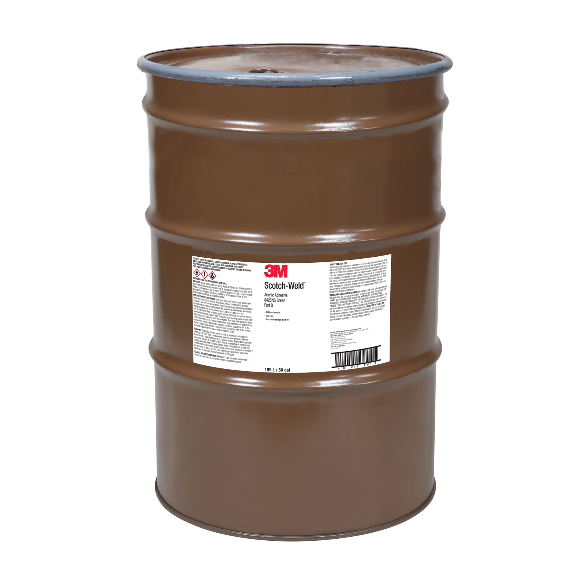 3M Scotch-Weld 8425NS Green Acrylic Adhesive in 55 Gallon Drums – Part B