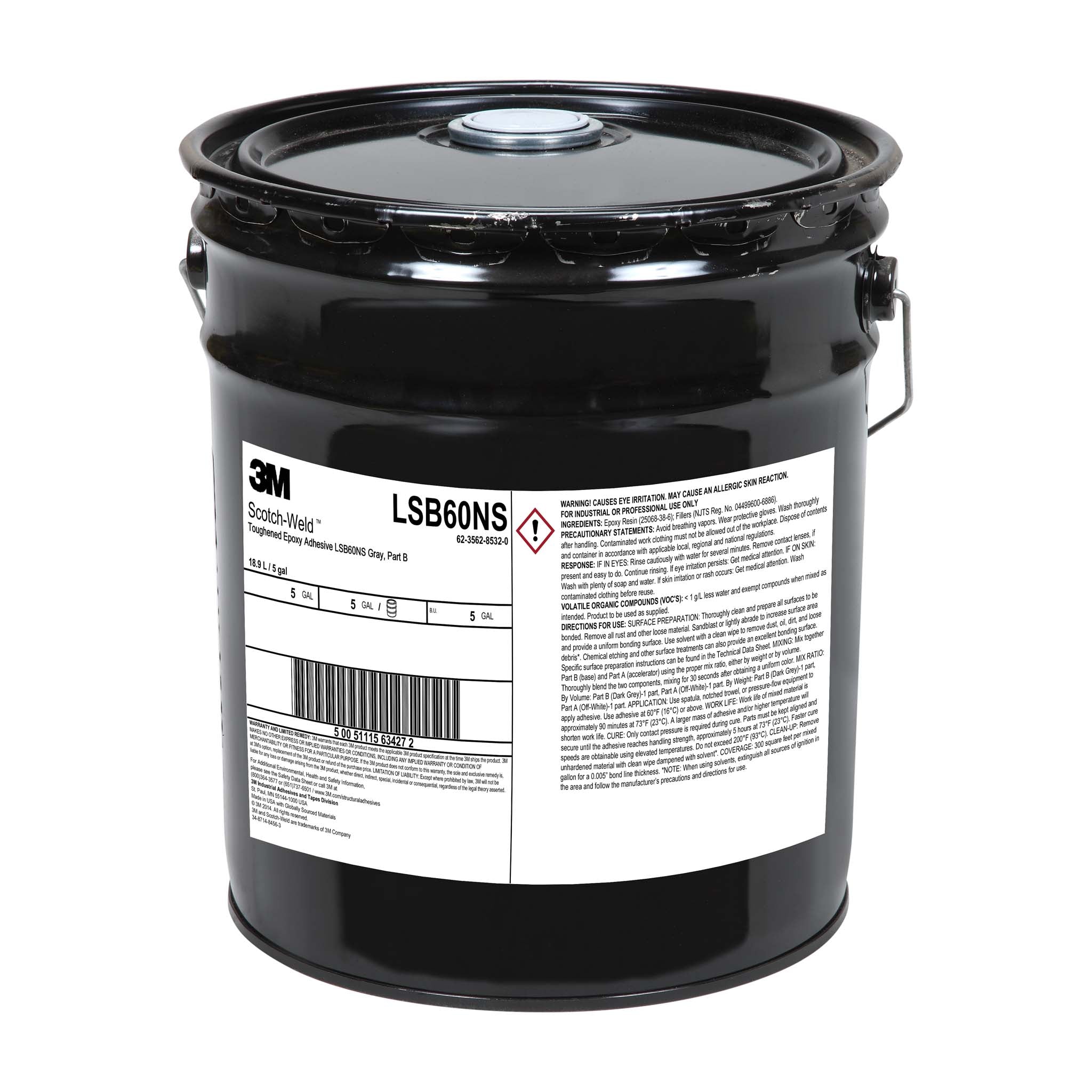 3M Scotch-Weld LSB60NS Gray Epoxy in 5 Gallon Pails – Part A & B Fashion
