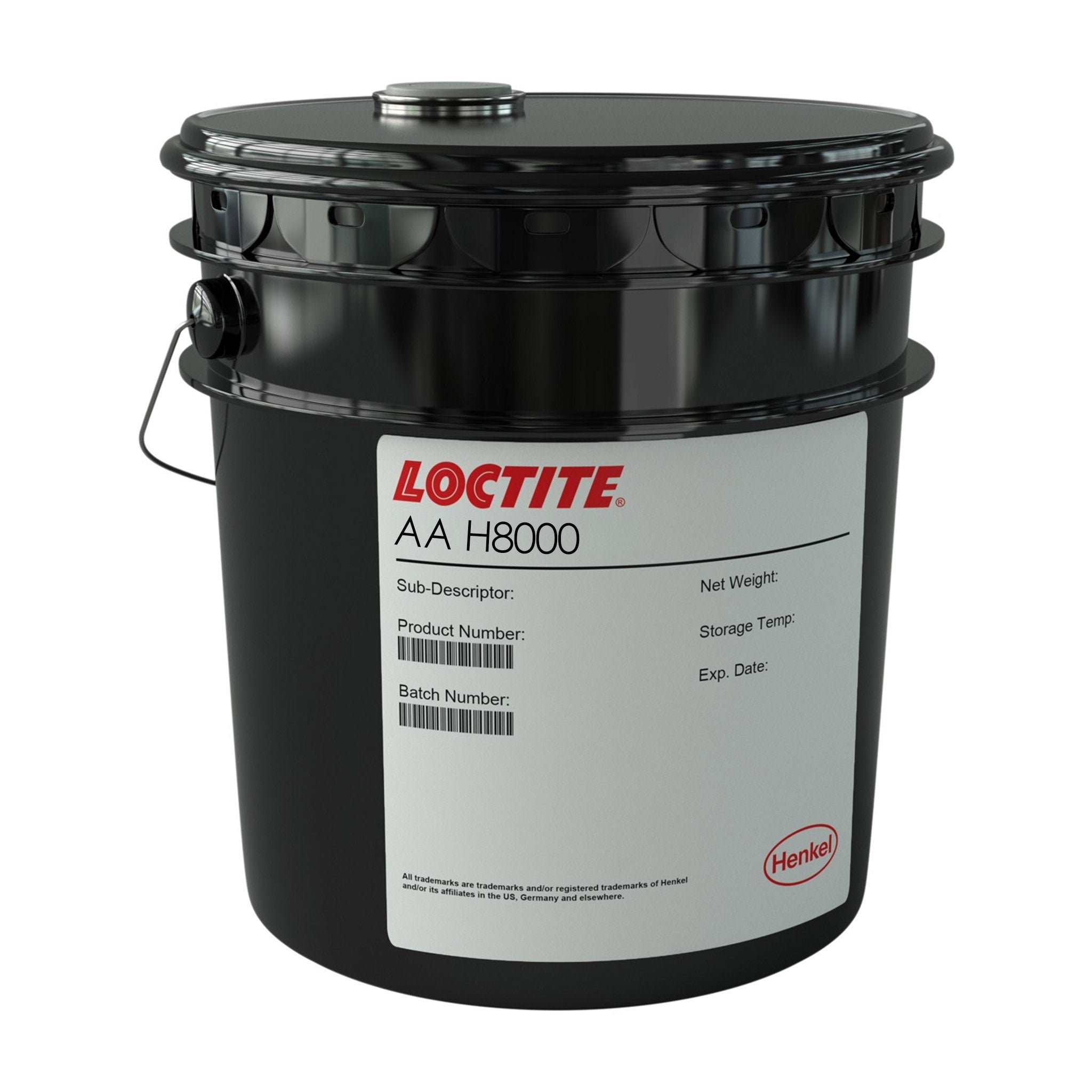 Loctite AA H8000 Green Acrylic Adhesive in 5 Gallon Pails – Part B
