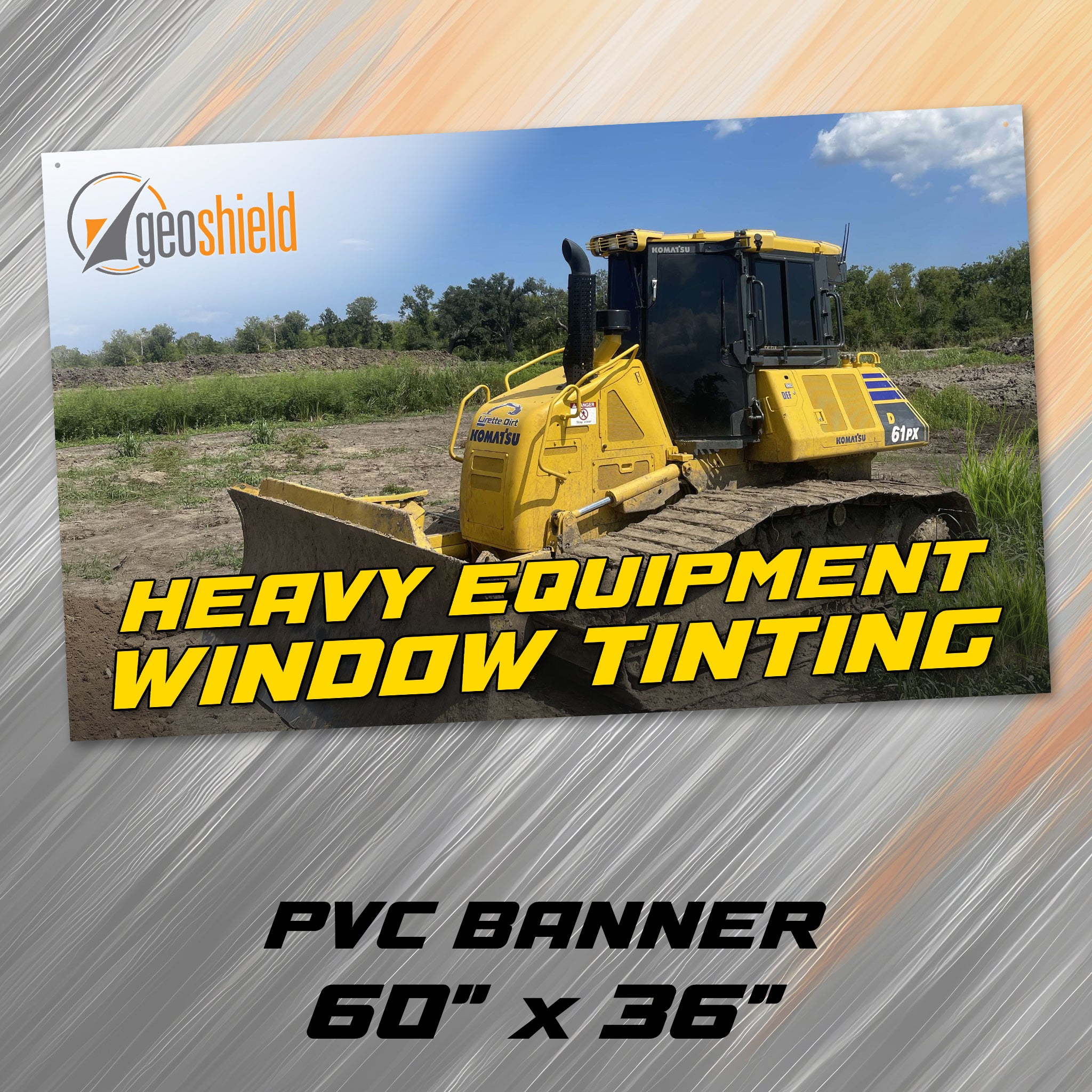 Heavy Equipment Window Tinting Banner – Gloss, 5’x3′ Online now