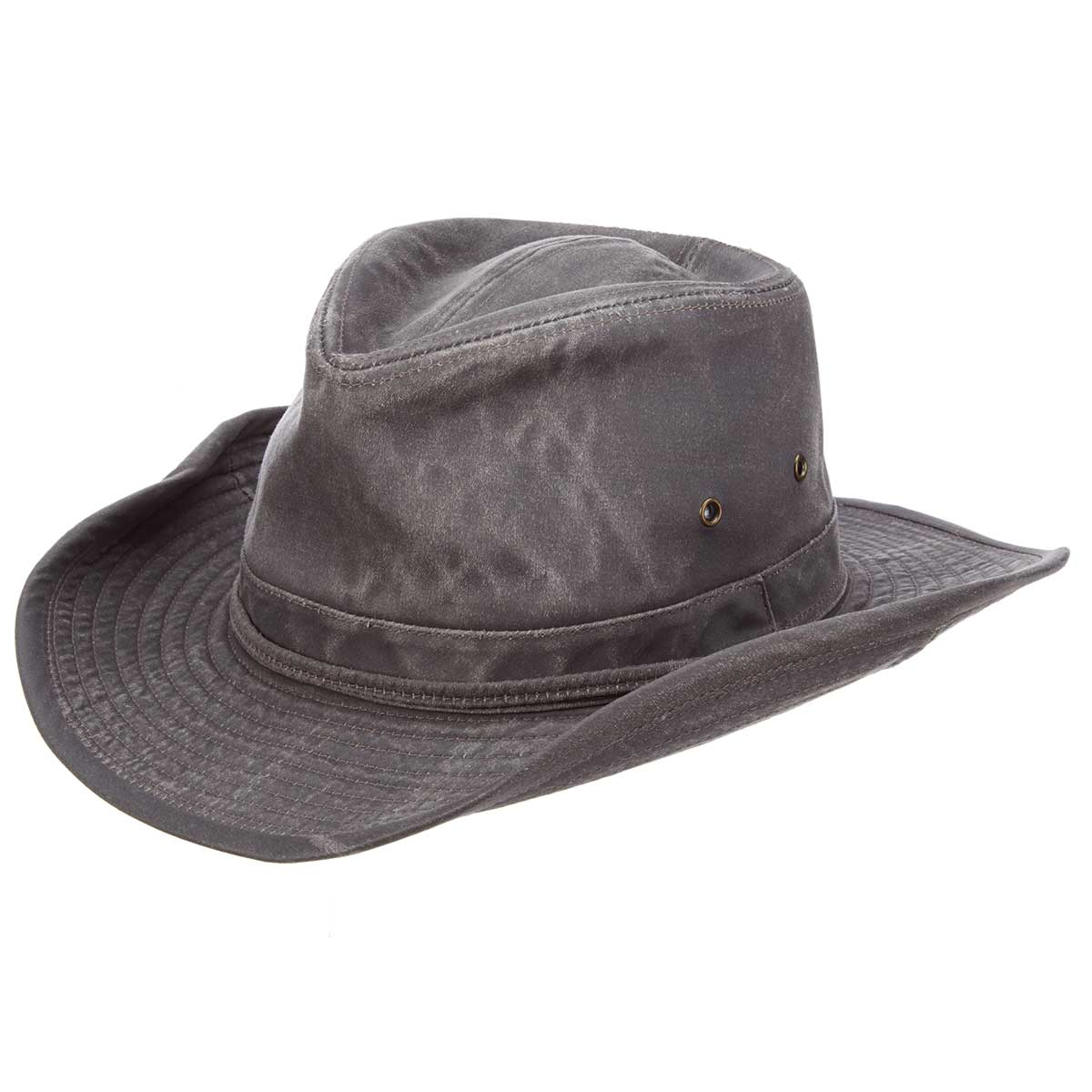 Weathered Cotton Outback Hat with Shapeable 2 3/4″ Brim
