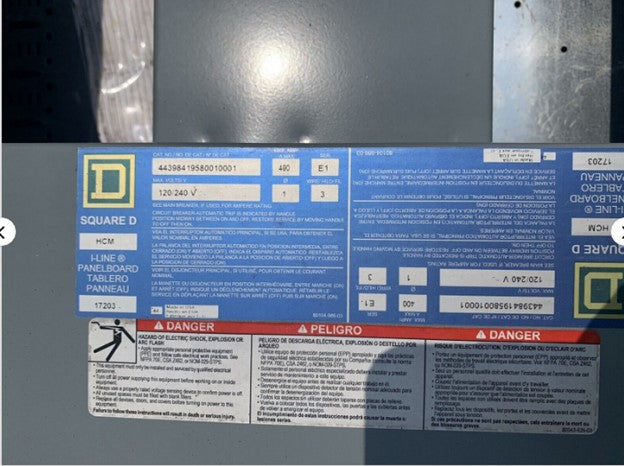 Schneider Electric HC3264WP Square D I Line Panel 400amp 120/240 Volt, NEMA 12 Enclosure – Used
