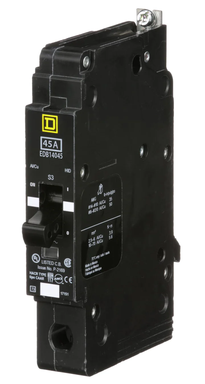Schneider Electric EDB14045 Square D Circuit Breaker 45A 1P – New Surplus on Sale