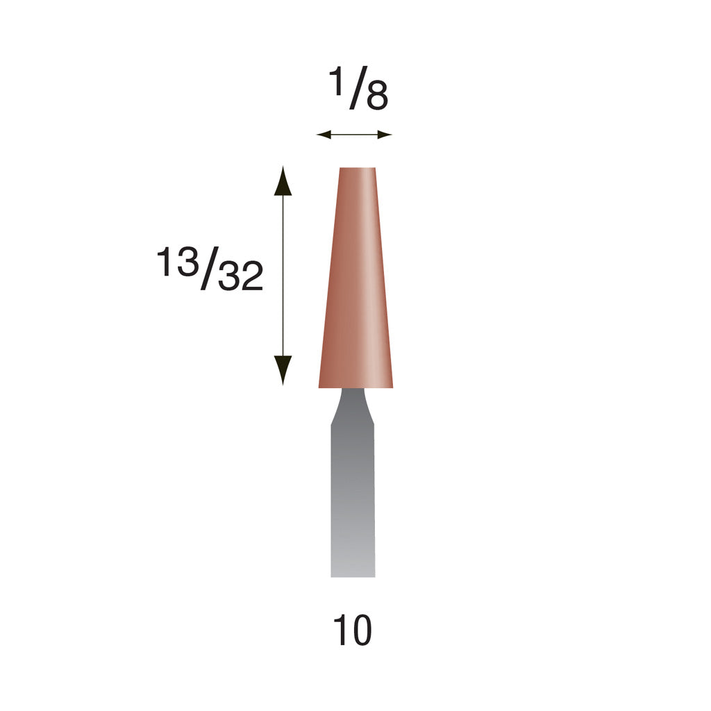 #10 Red Mounted Points 3/32″ Shank (Pkg of 24)