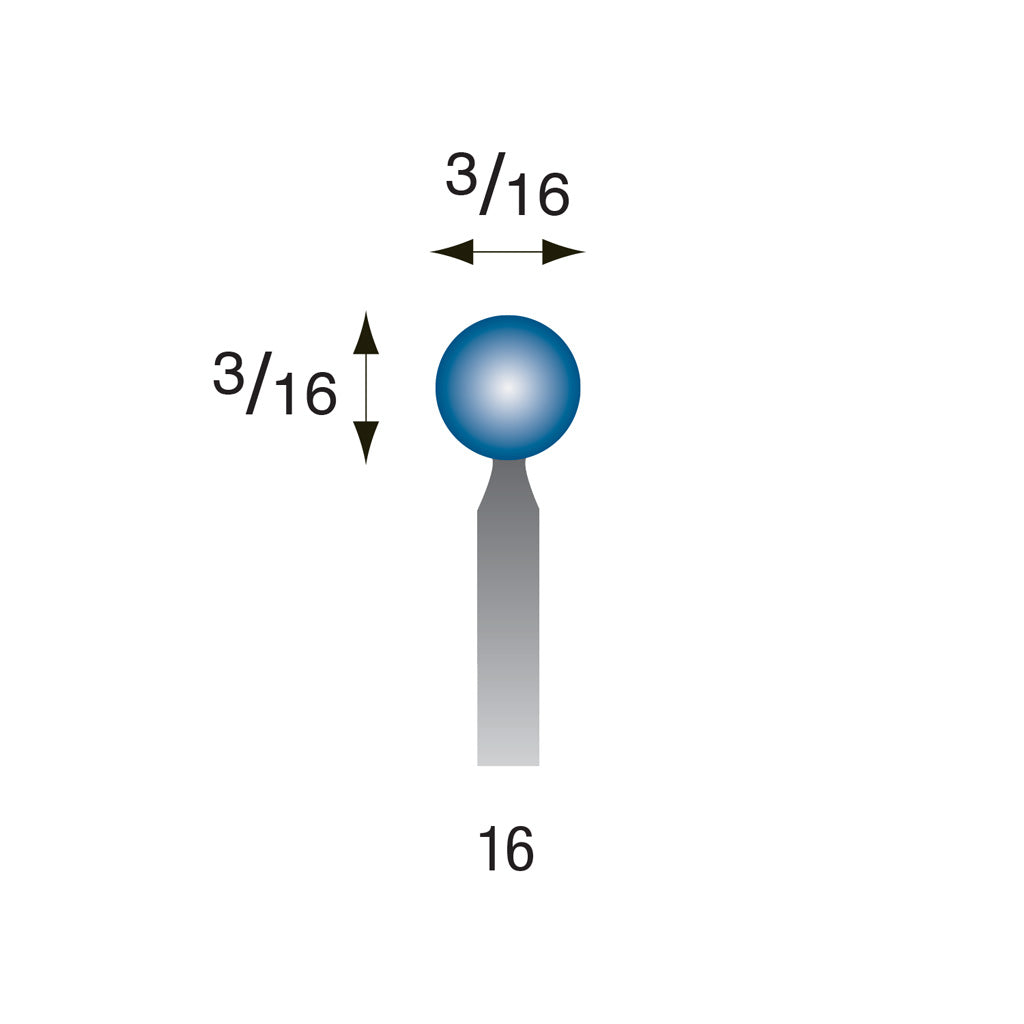 #16 Blue Mounted Points 3/32″ Shank (Pkg of 24)