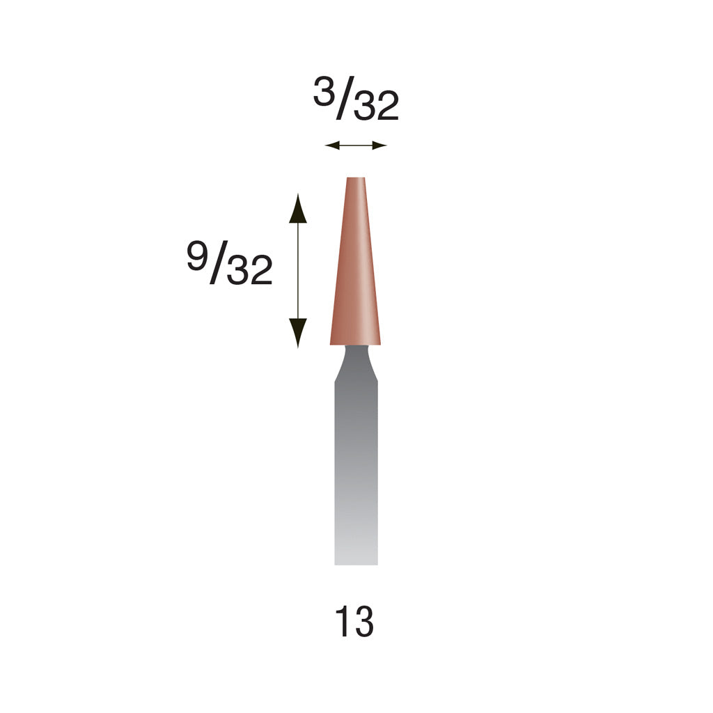 #13 Red Mounted Points 3/32″ Shank (Pkg of 24)