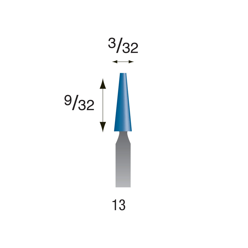 #13 Blue Mounted Points 3/32″ Shank (Pkg of 24) Fashion