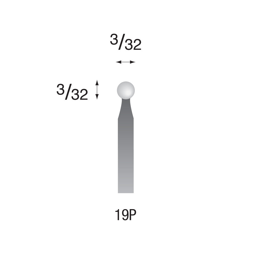 19P White Mounted Points 3/32″ Shank (Pkg of 24) Supply